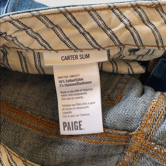 PAIGE Carter slim, Amanda Destructed jeans - Picture 7 of 11